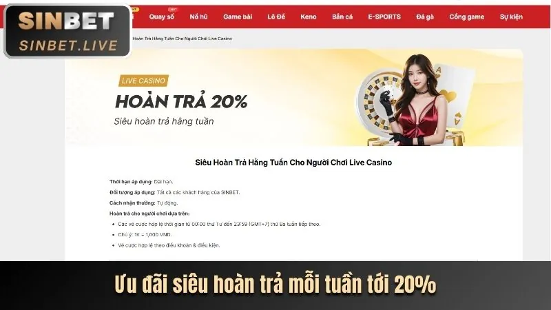 Hoàn trả hàng ngày/tuần vaobong88